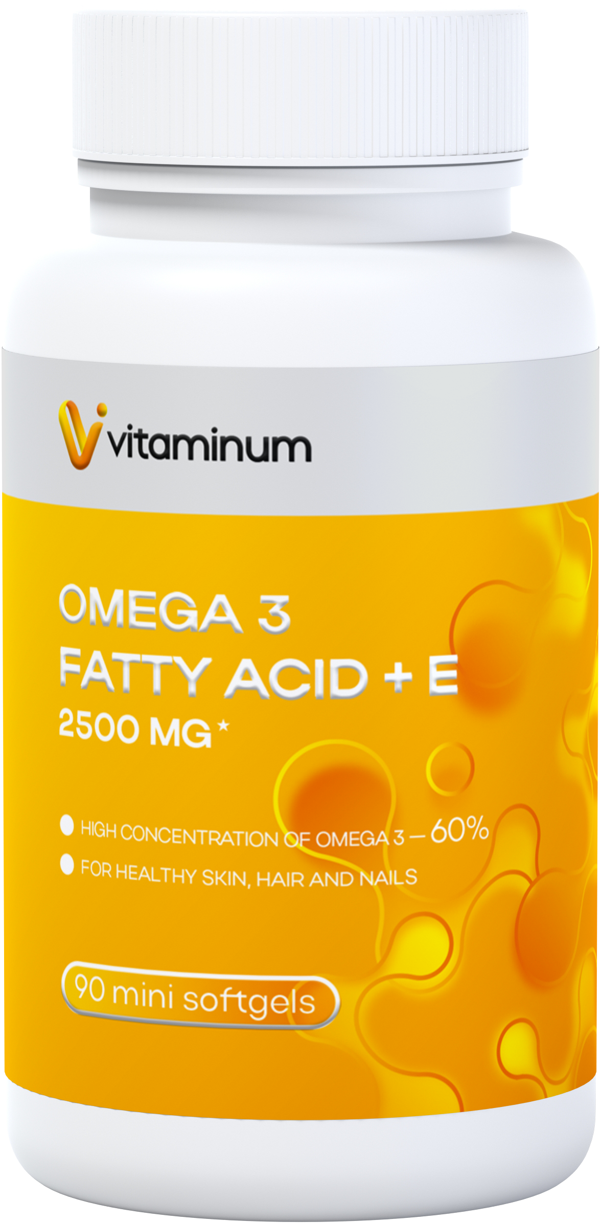 Vitaminum ОМЕГА 3 60% + витамин Е (2500 MG*) 90 капсул 700 мг   в Томске
