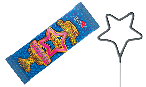  Бенгальские свечи фигурные 2 шт "Звездочка"  в Томске